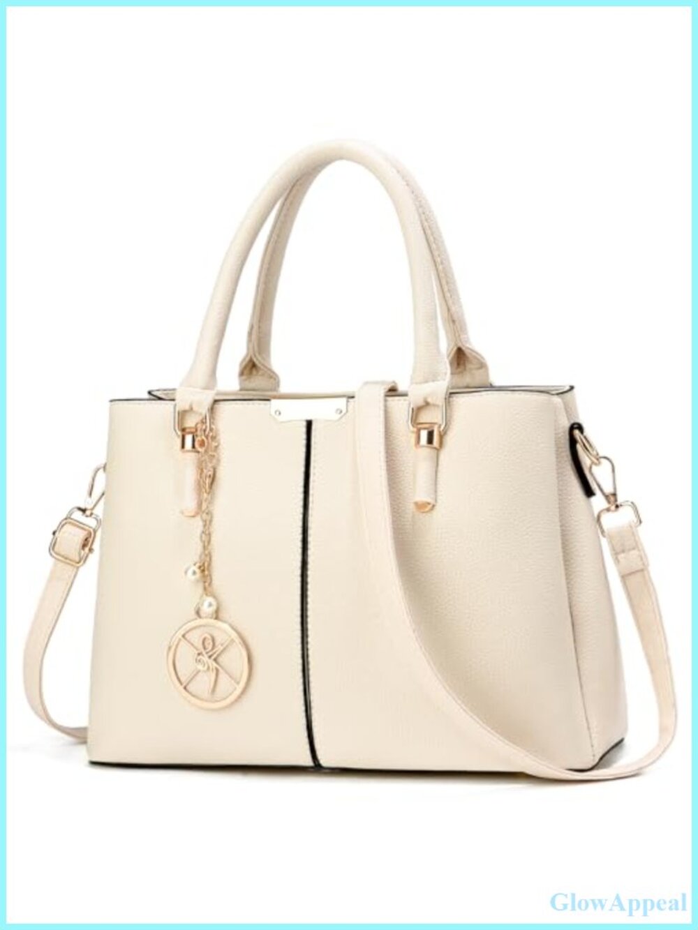 Faux Leather Satchel Handbag Shoulder Tote Crossbody Purse for Women